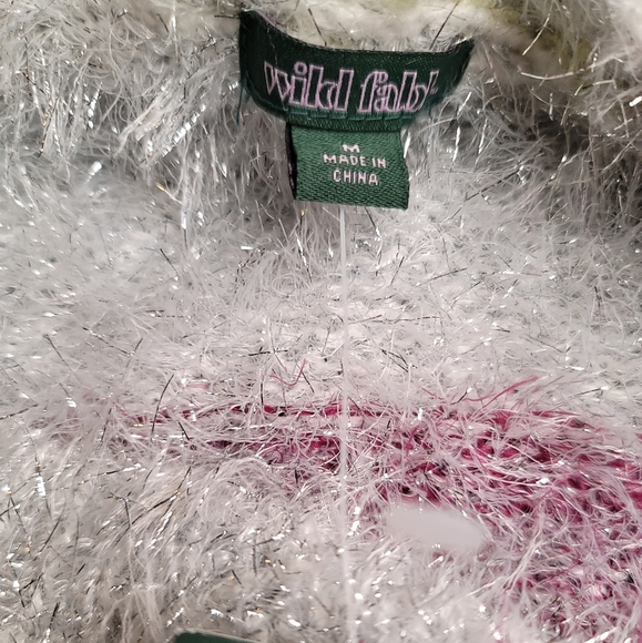 Women's long sleeve fuzzy striped sweater. Brand Wild Fable. Size Medium. NWT - Picture 2 of 4